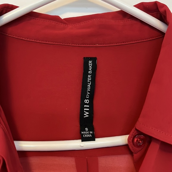 Sheer red blouse - Picture 2 of 2